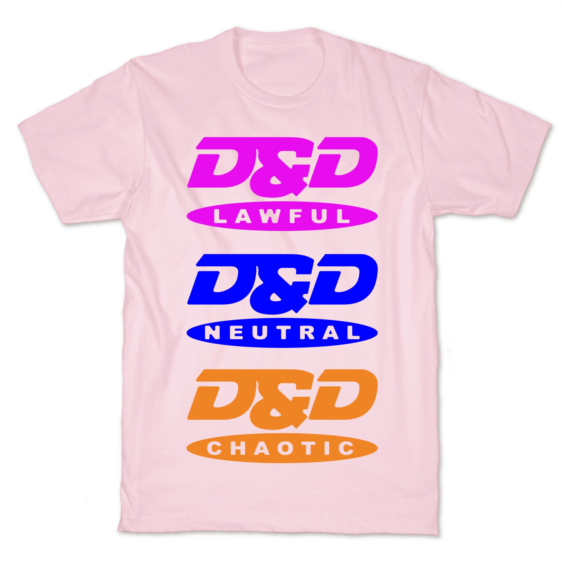 Dungeons and Dragons DVD Logo Parody White Print T-Shirt