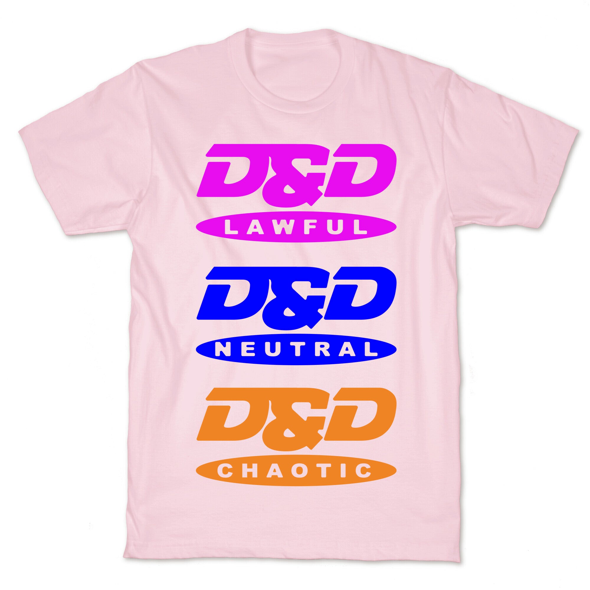 Dungeons and Dragons DVD Logo Parody White Print T-Shirt