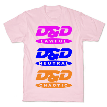 Dungeons and Dragons DVD Logo Parody White Print T-Shirt