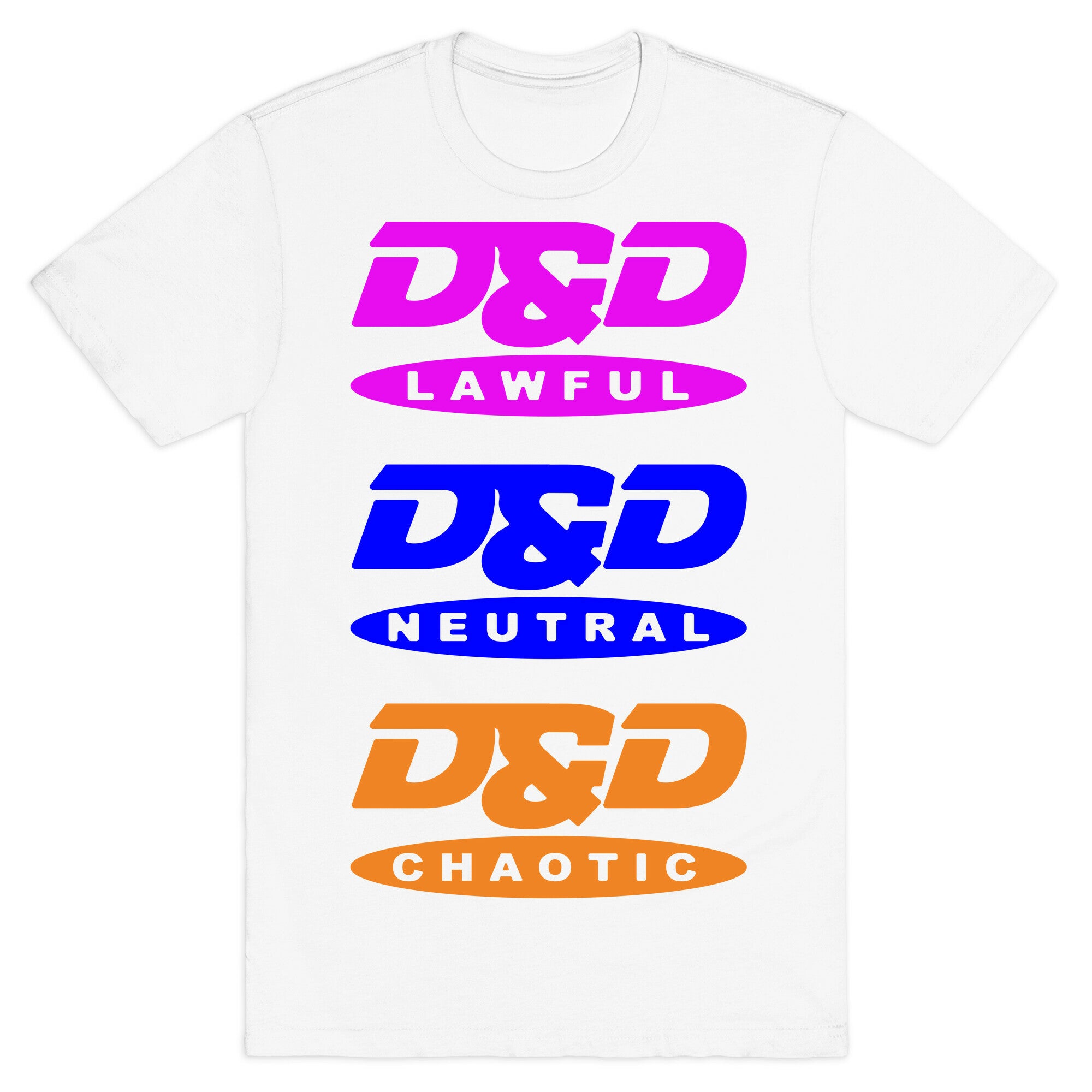 Dungeons and Dragons DVD Logo Parody White Print T-Shirt
