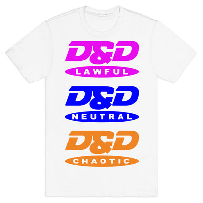 Dungeons and Dragons DVD Logo Parody White Print T-Shirt