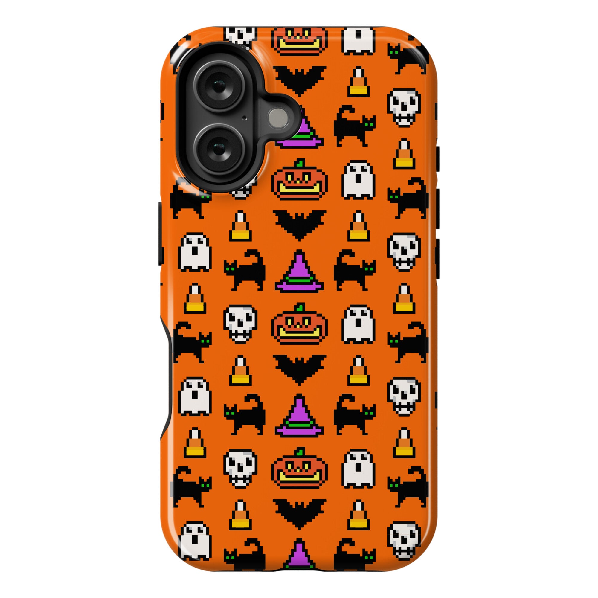 Pixel Halloween Pattern Phone Case