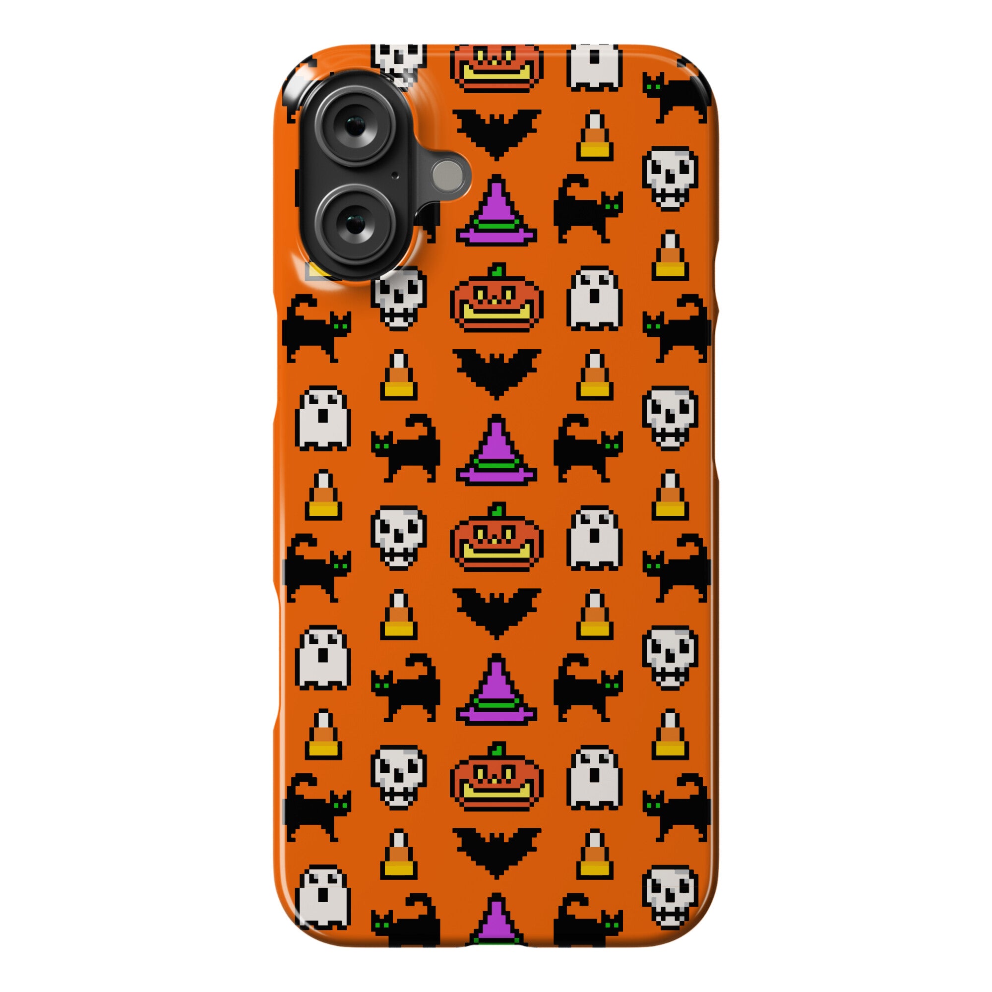 Pixel Halloween Pattern Phone Case