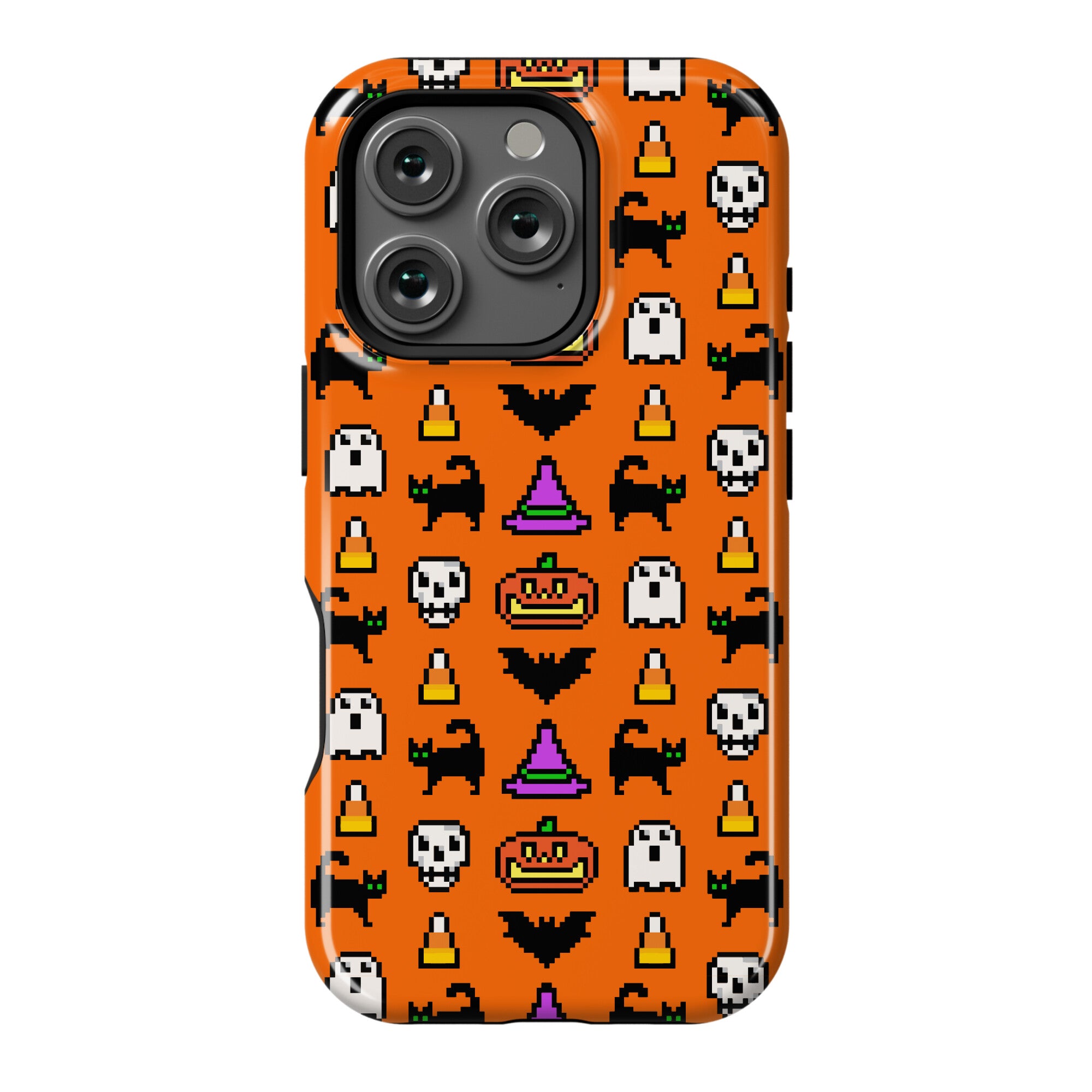 Pixel Halloween Pattern Phone Case