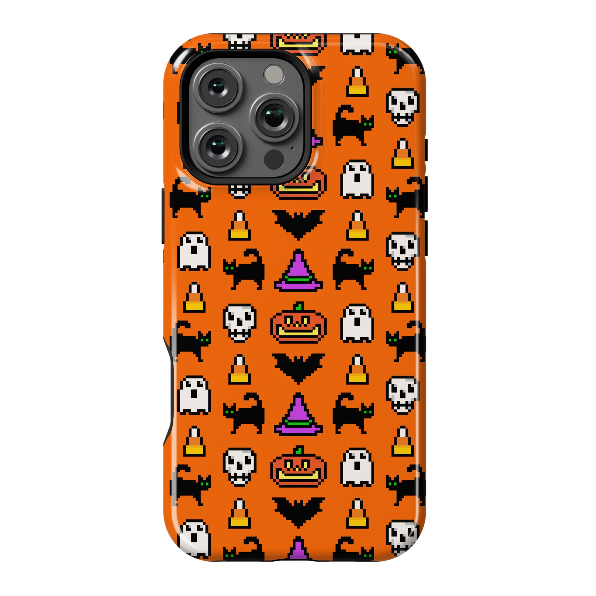 Pixel Halloween Pattern Phone Case