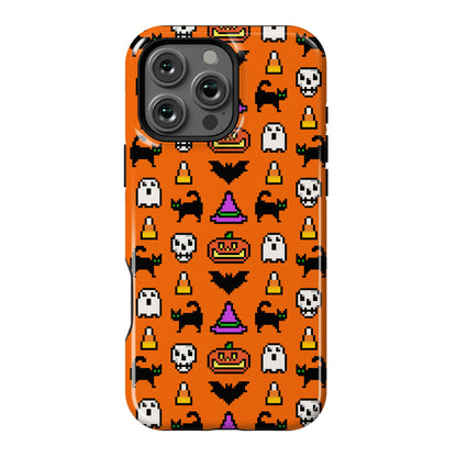 Pixel Halloween Pattern Phone Case