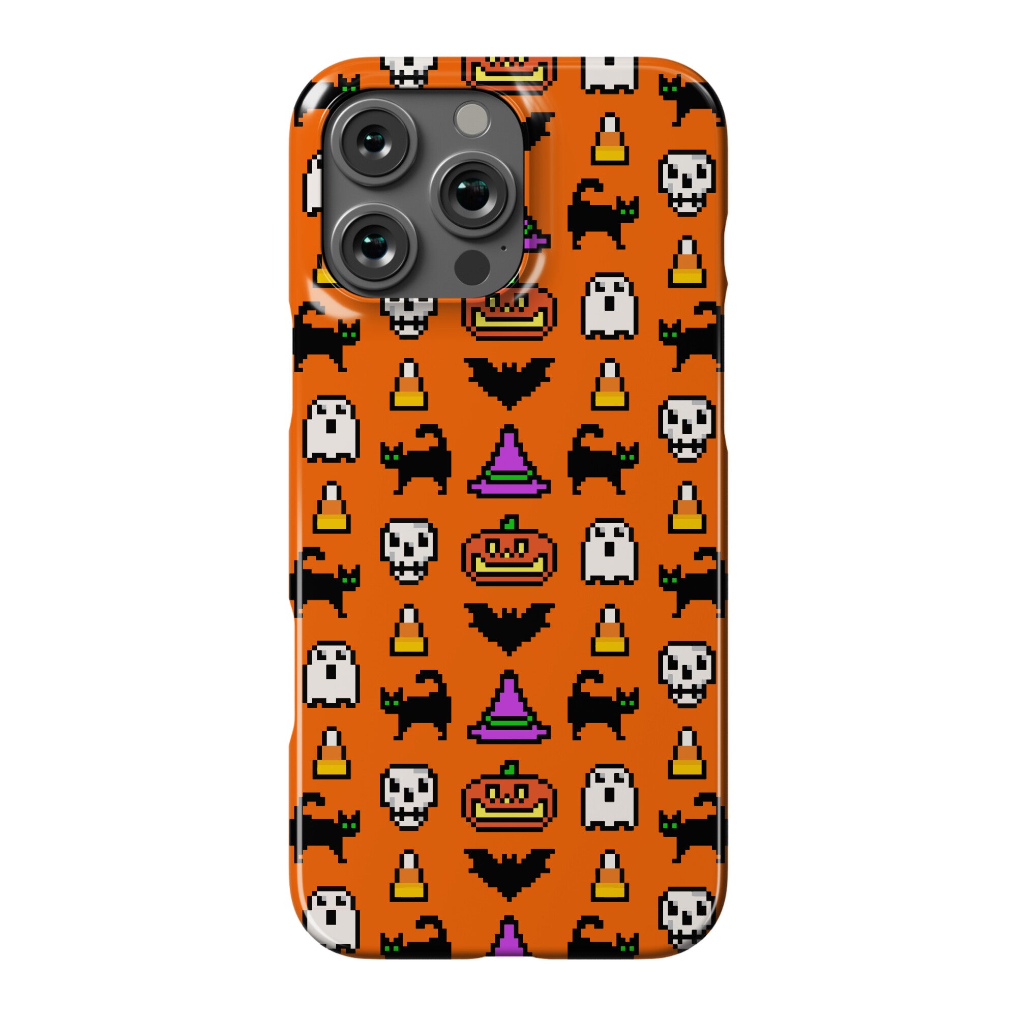 Pixel Halloween Pattern Phone Case