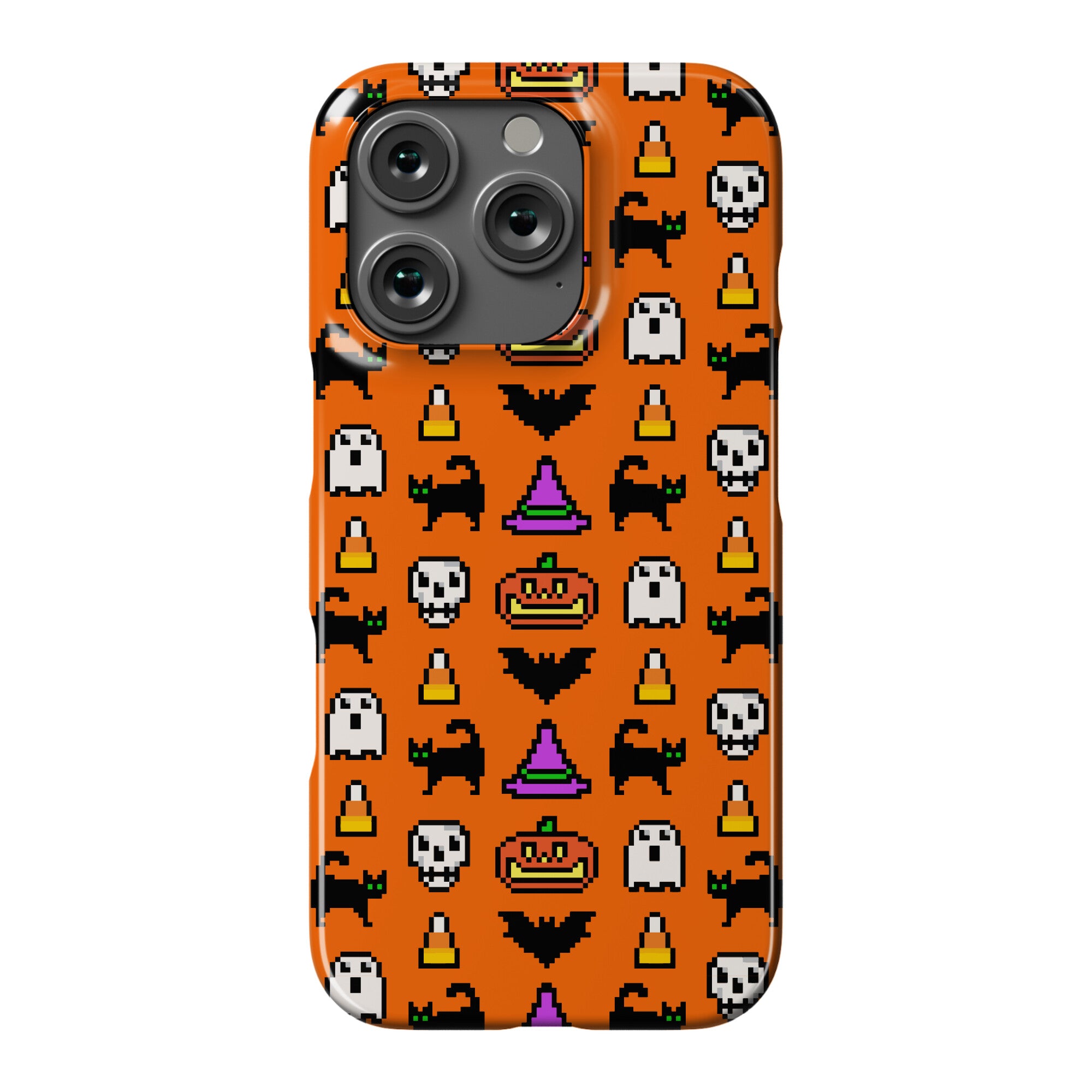 Pixel Halloween Pattern Phone Case