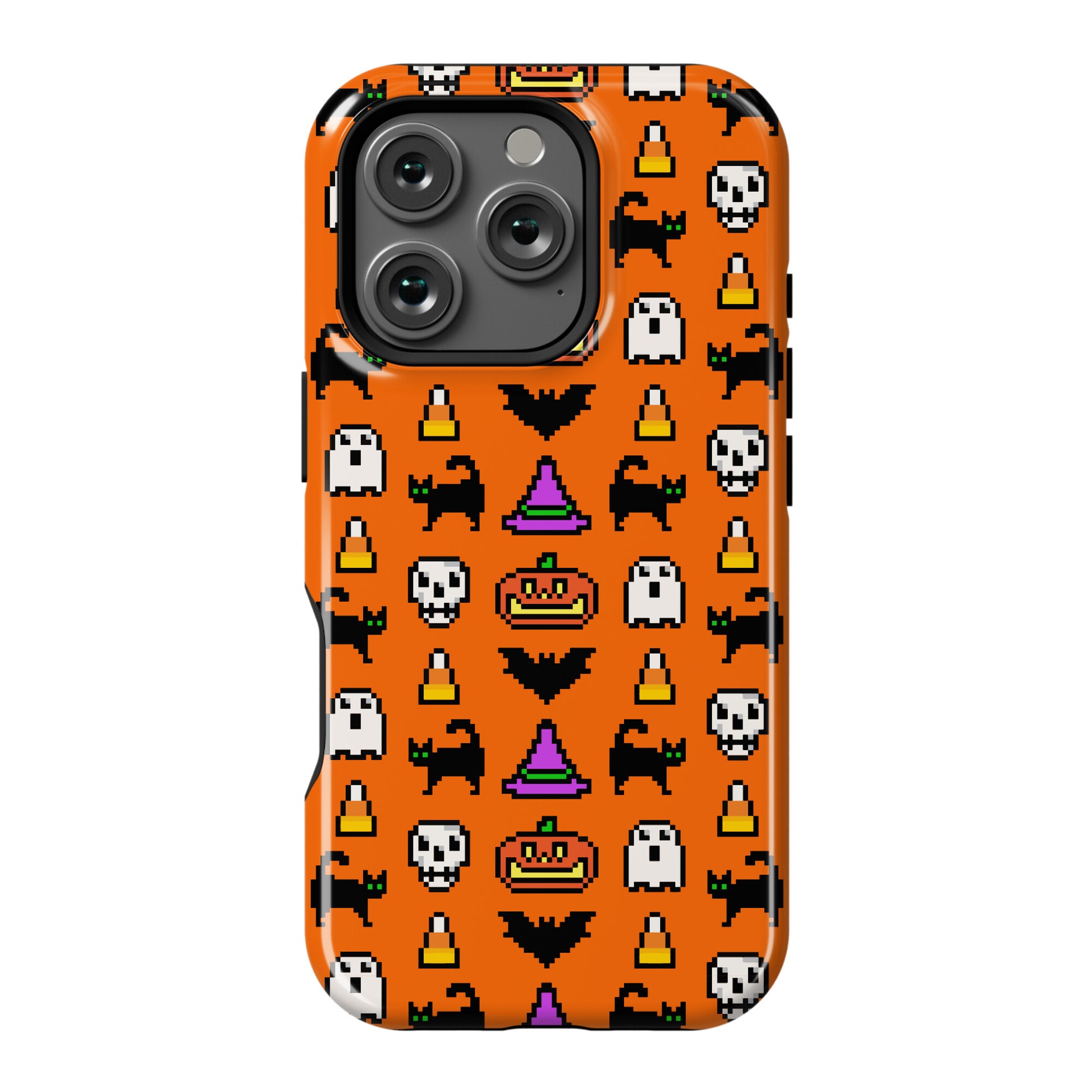 Pixel Halloween Pattern Phone Case