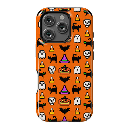 Pixel Halloween Pattern Phone Case