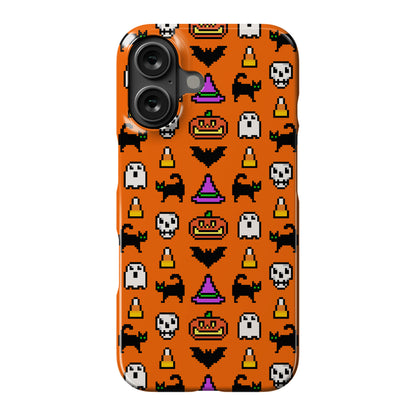 Pixel Halloween Pattern Phone Case