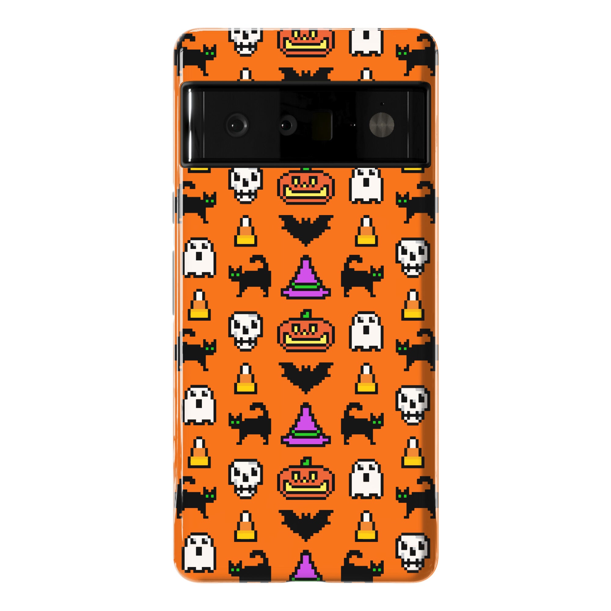 Pixel Halloween Pattern Phone Case