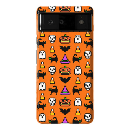 Pixel Halloween Pattern Phone Case