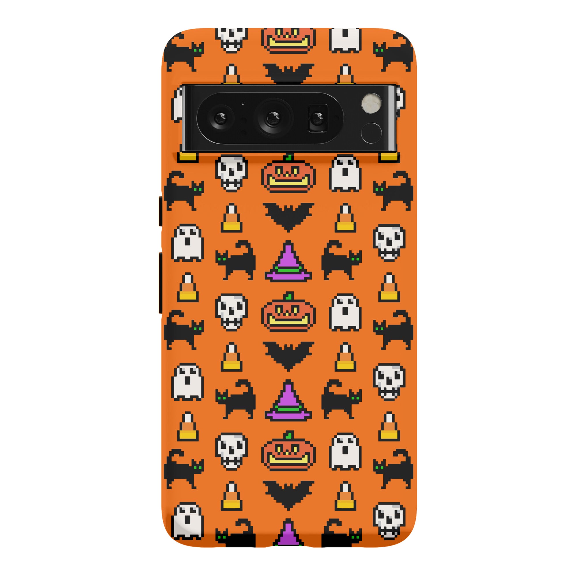 Pixel Halloween Pattern Phone Case