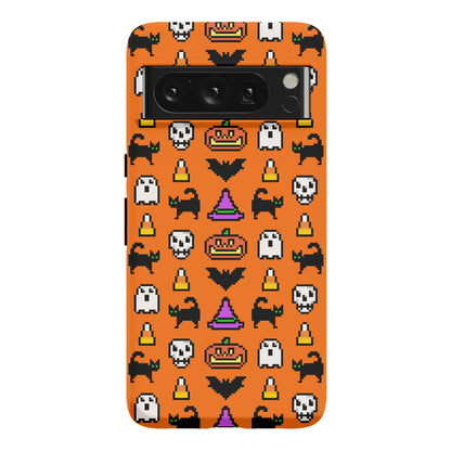 Pixel Halloween Pattern Phone Case