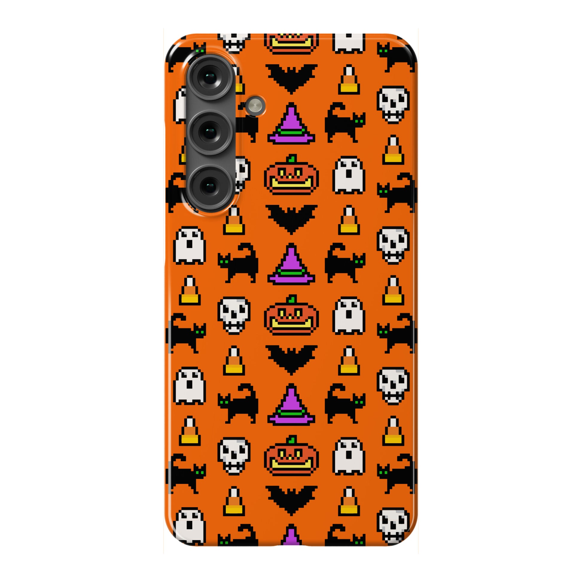 Pixel Halloween Pattern Phone Case
