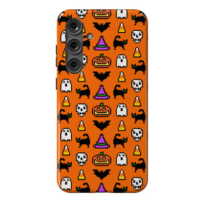 Pixel Halloween Pattern Phone Case