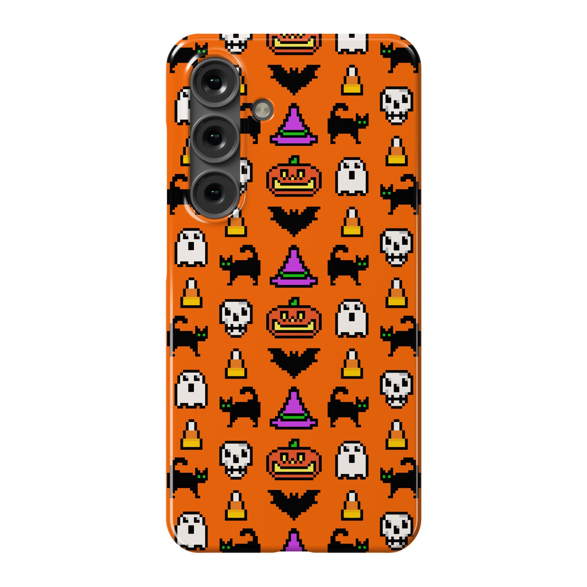 Pixel Halloween Pattern Phone Case