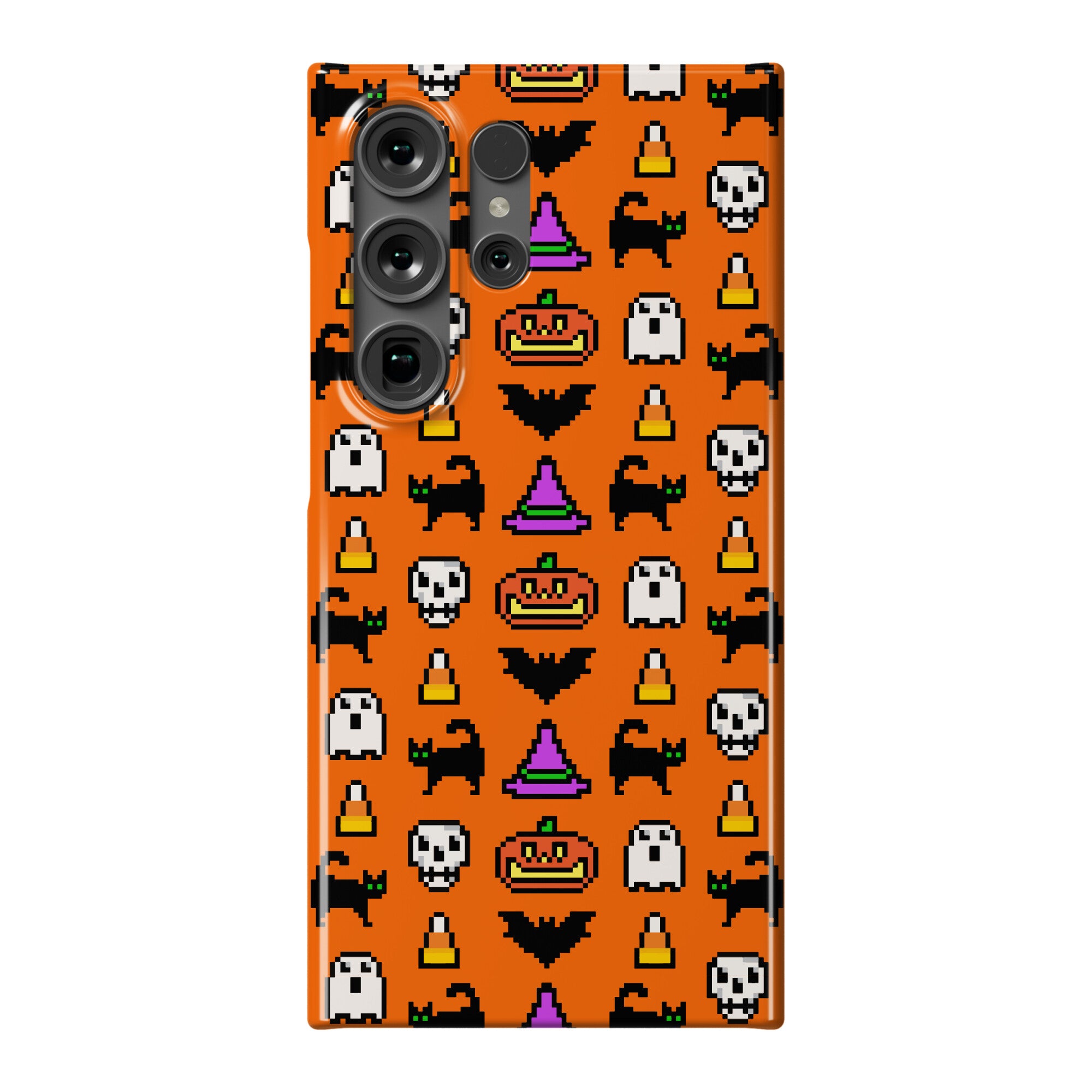 Pixel Halloween Pattern Phone Case