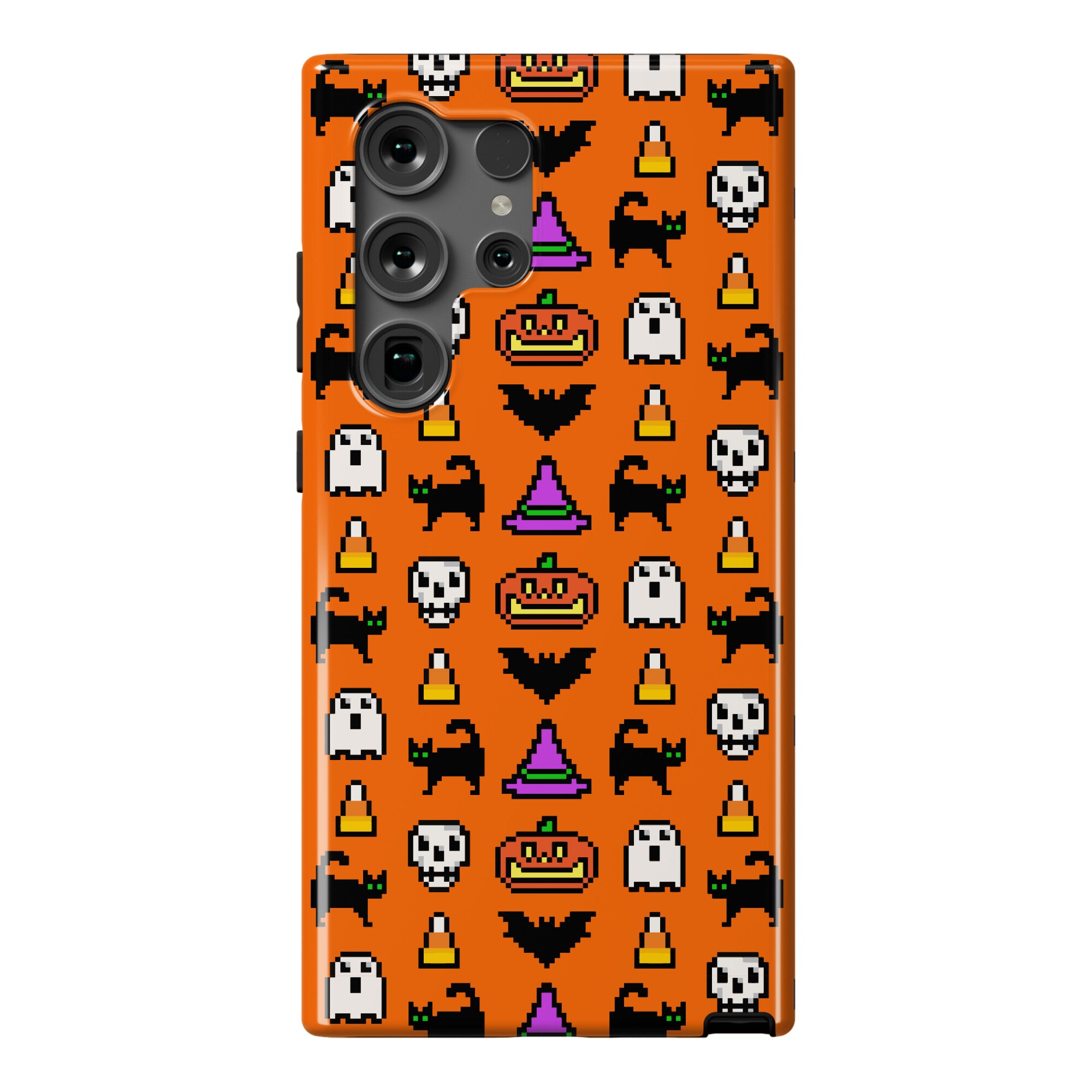 Pixel Halloween Pattern Phone Case
