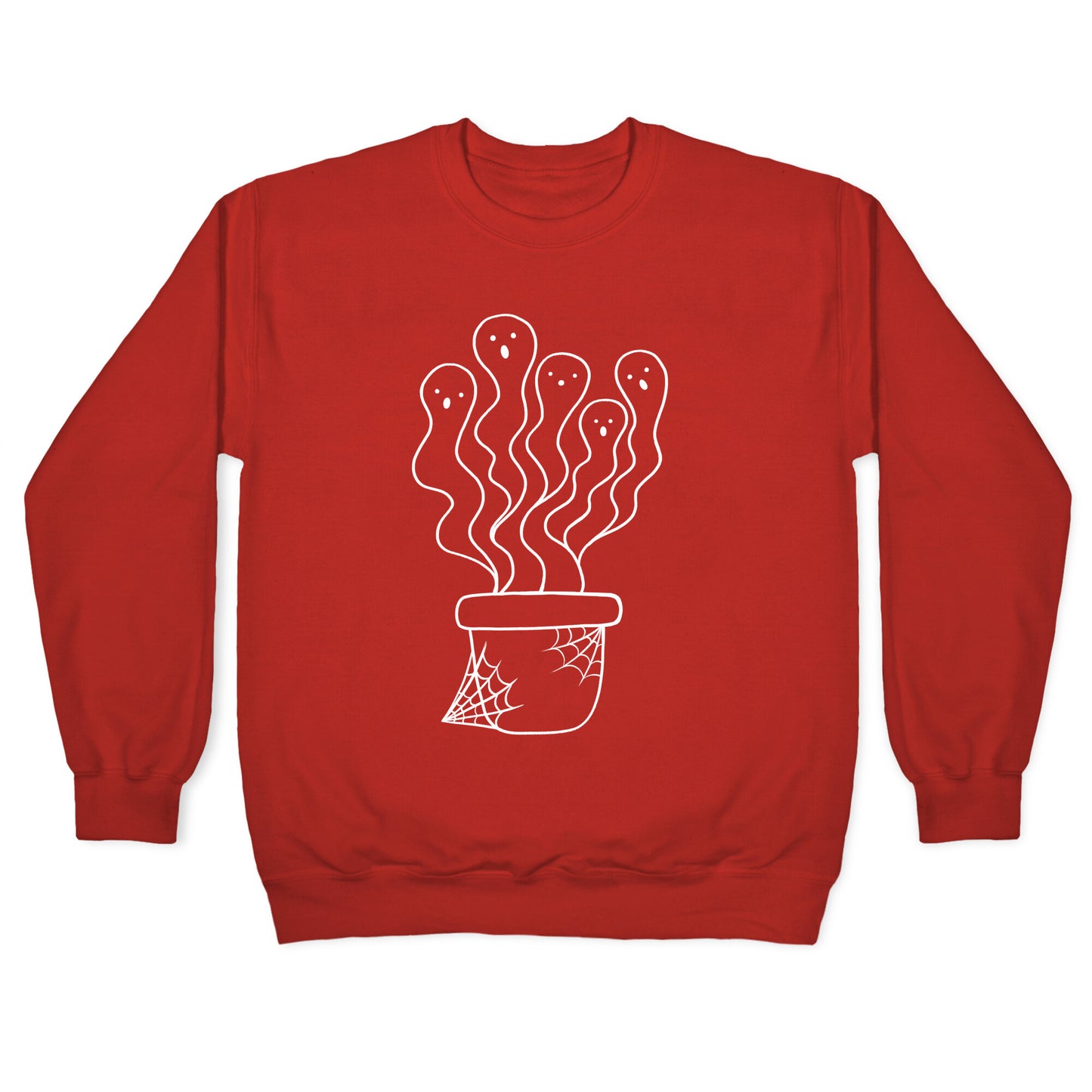 Spooky Ghost Plant Crewneck Sweatshirt