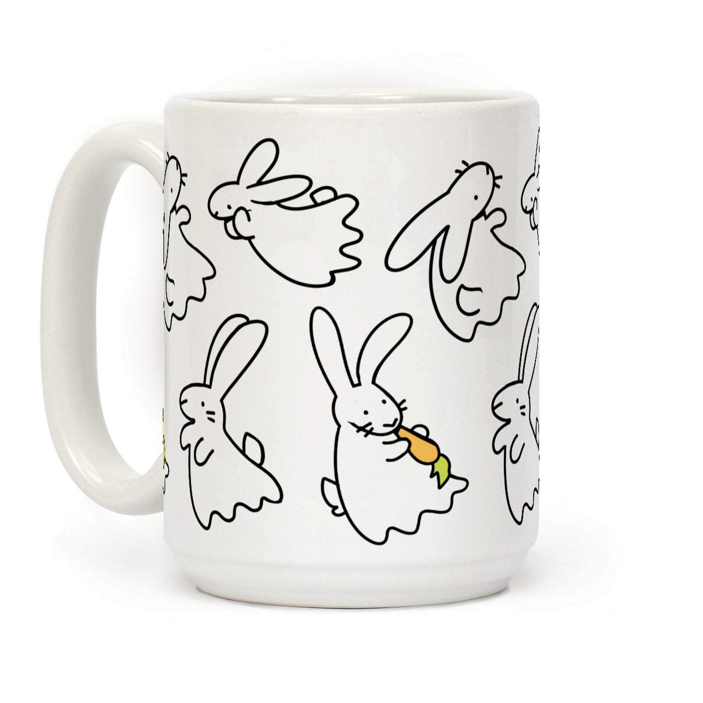 Bunny Ghost Pattern Coffee Mug