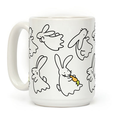 Bunny Ghost Pattern Coffee Mug