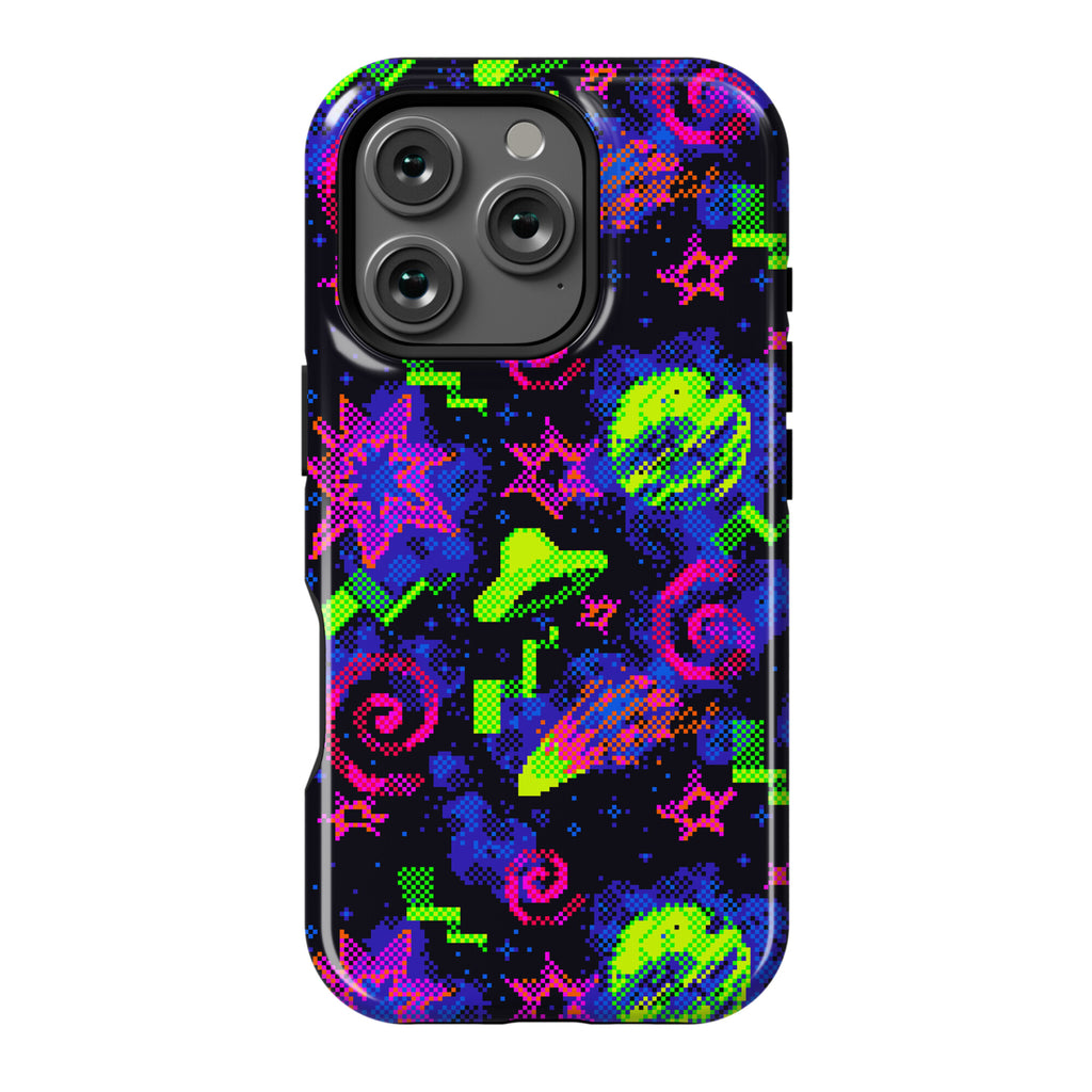 Faux Retro Arcade Carpet Pattern Phone Case