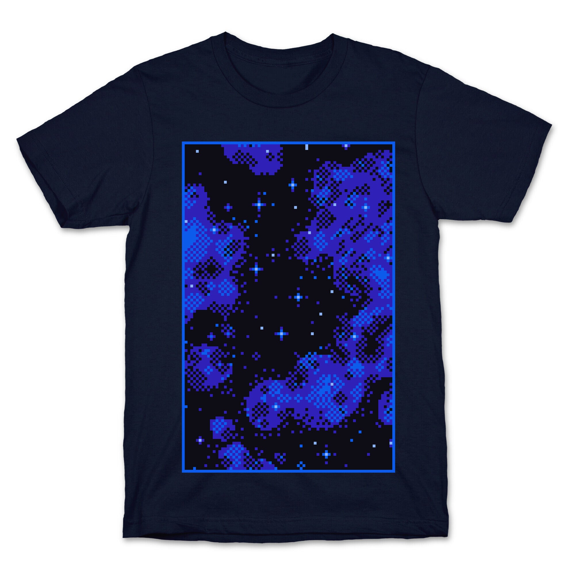 Pixelated Blue Nebula T-Shirt