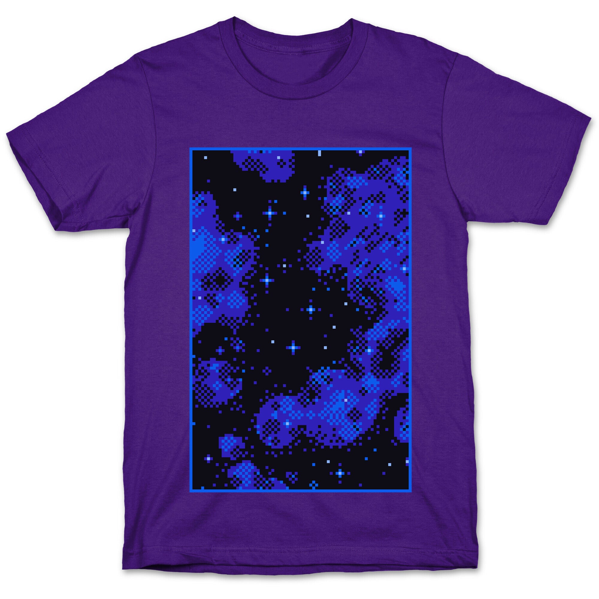 Pixelated Blue Nebula T-Shirt