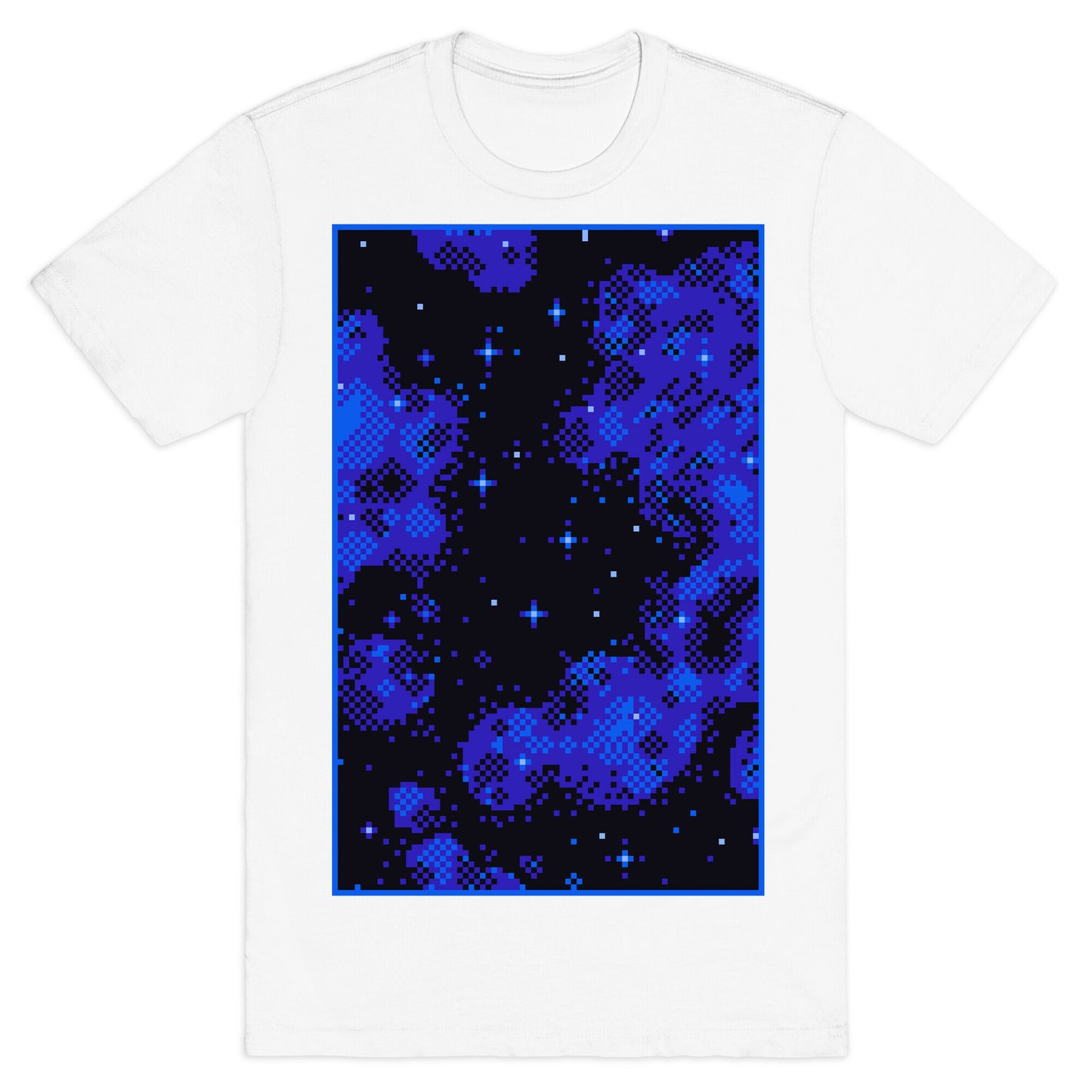 Pixelated Blue Nebula T-Shirt