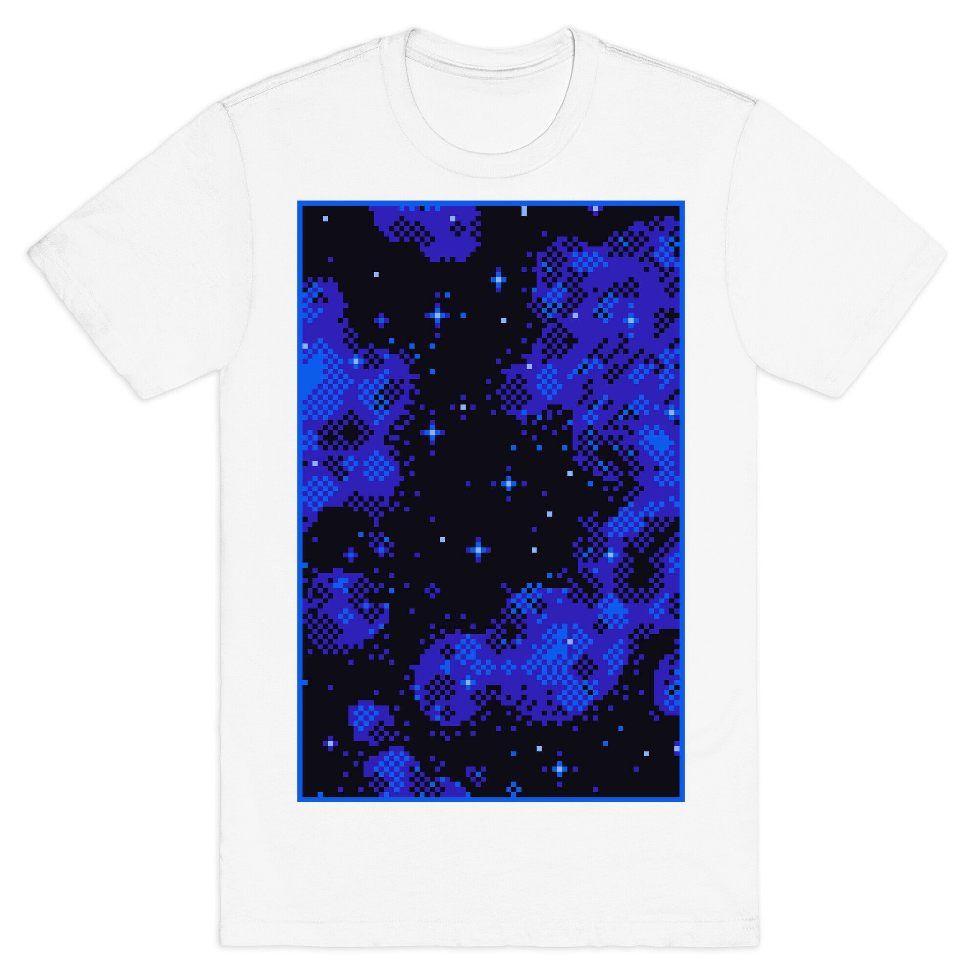 Pixelated Blue Nebula T-Shirt