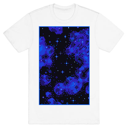 Pixelated Blue Nebula T-Shirt