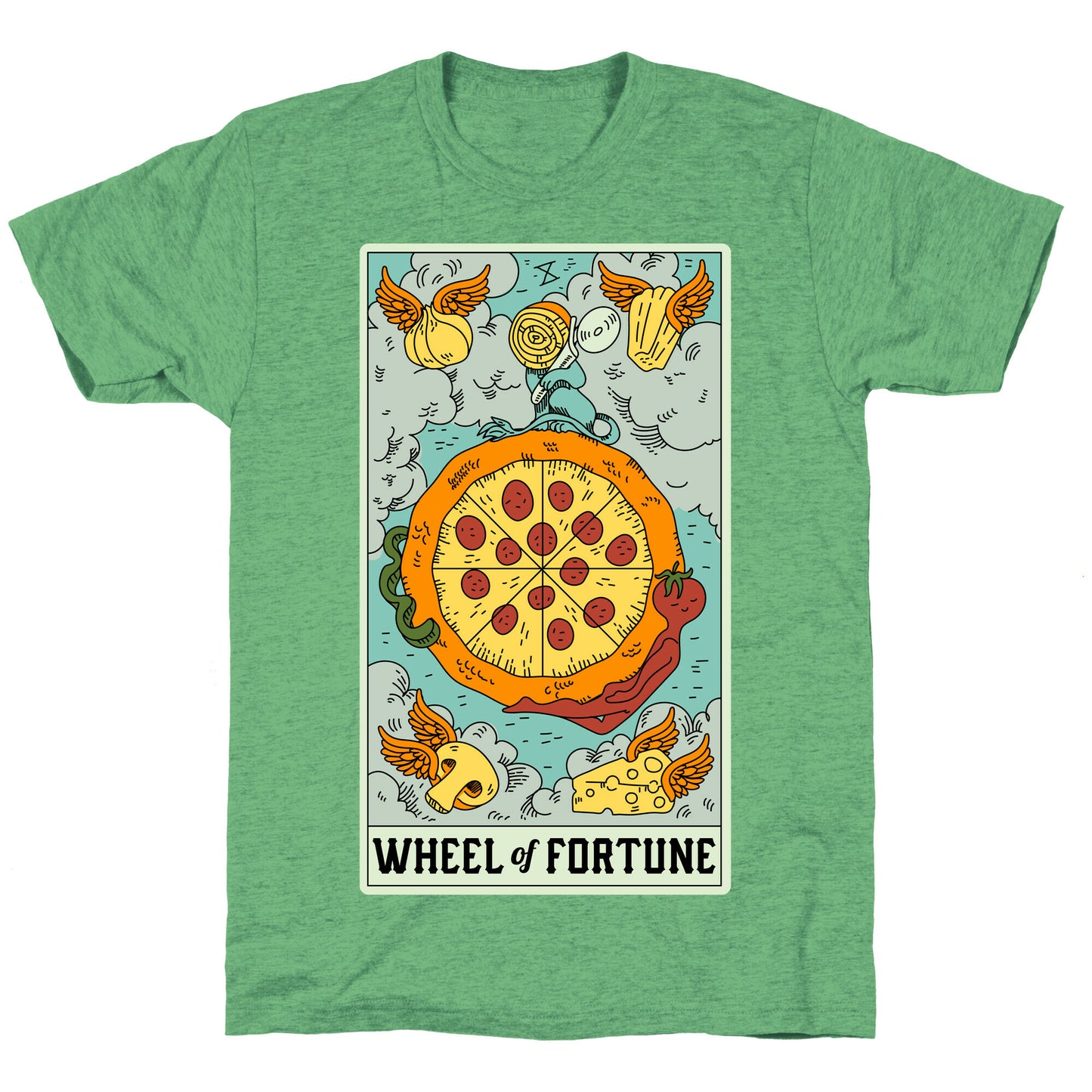 Wheel Of Fortune Pizza Unisex Triblend Tee