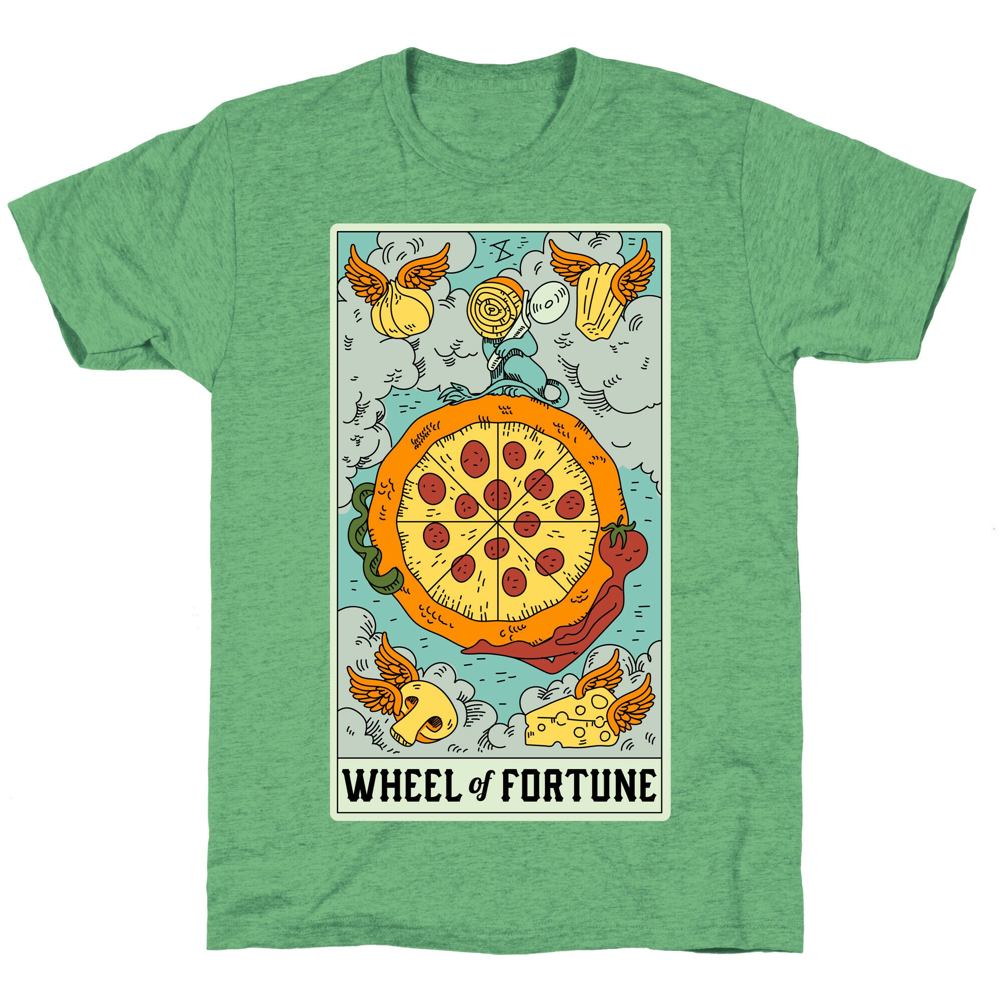 Wheel Of Fortune Pizza Unisex Triblend Tee