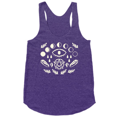 Occult Pixel Pattern Racerback Tank