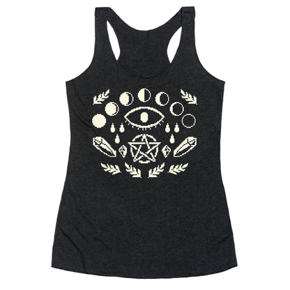 Occult Pixel Pattern Racerback Tank