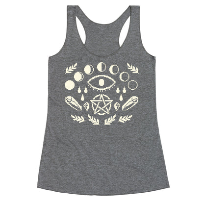 Occult Pixel Pattern Racerback Tank