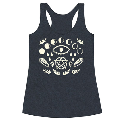 Occult Pixel Pattern Racerback Tank