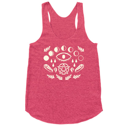 Occult Pixel Pattern Racerback Tank
