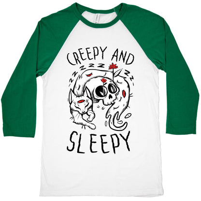 Creepy And Sleepy Baseball Tee