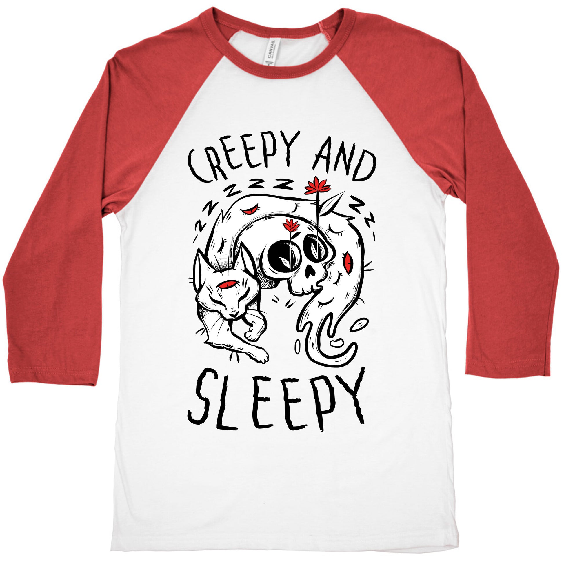 Creepy And Sleepy Baseball Tee