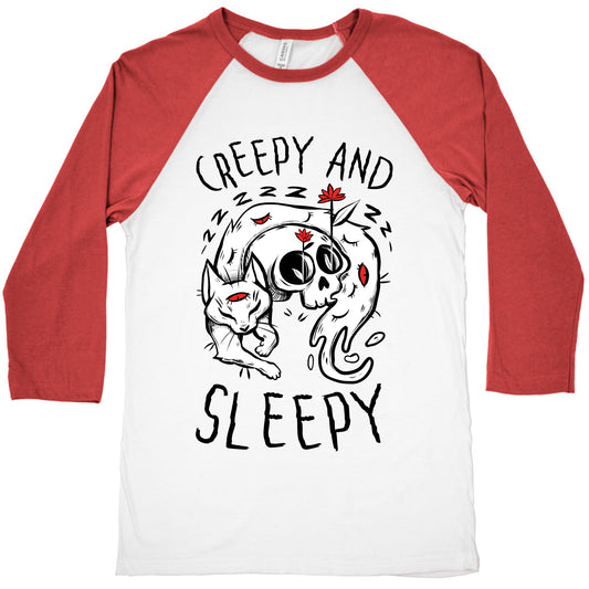 Creepy And Sleepy Baseball Tee