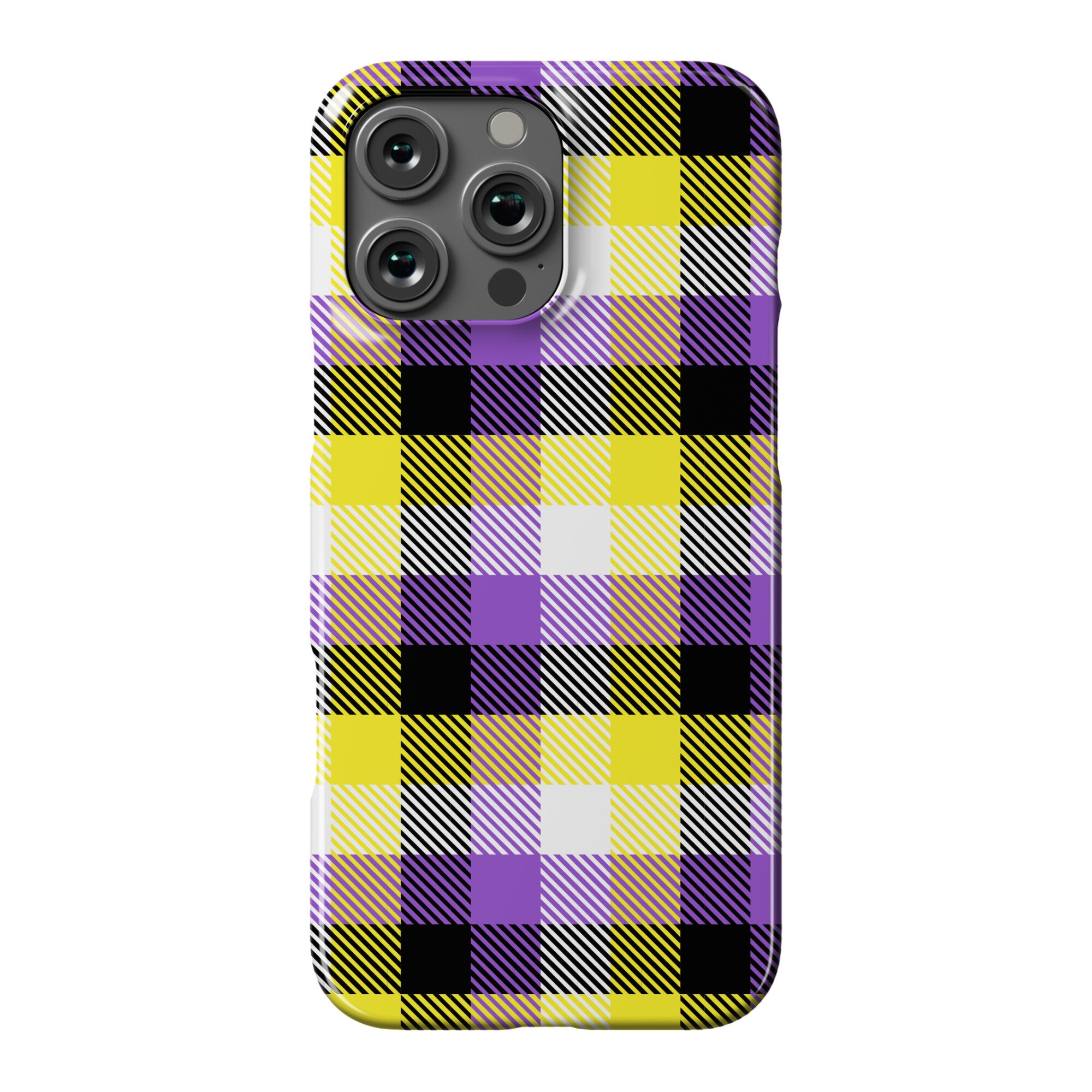 Nonbinary Pride Flag Plaid Phone Case