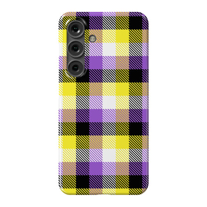 Nonbinary Pride Flag Plaid Phone Case