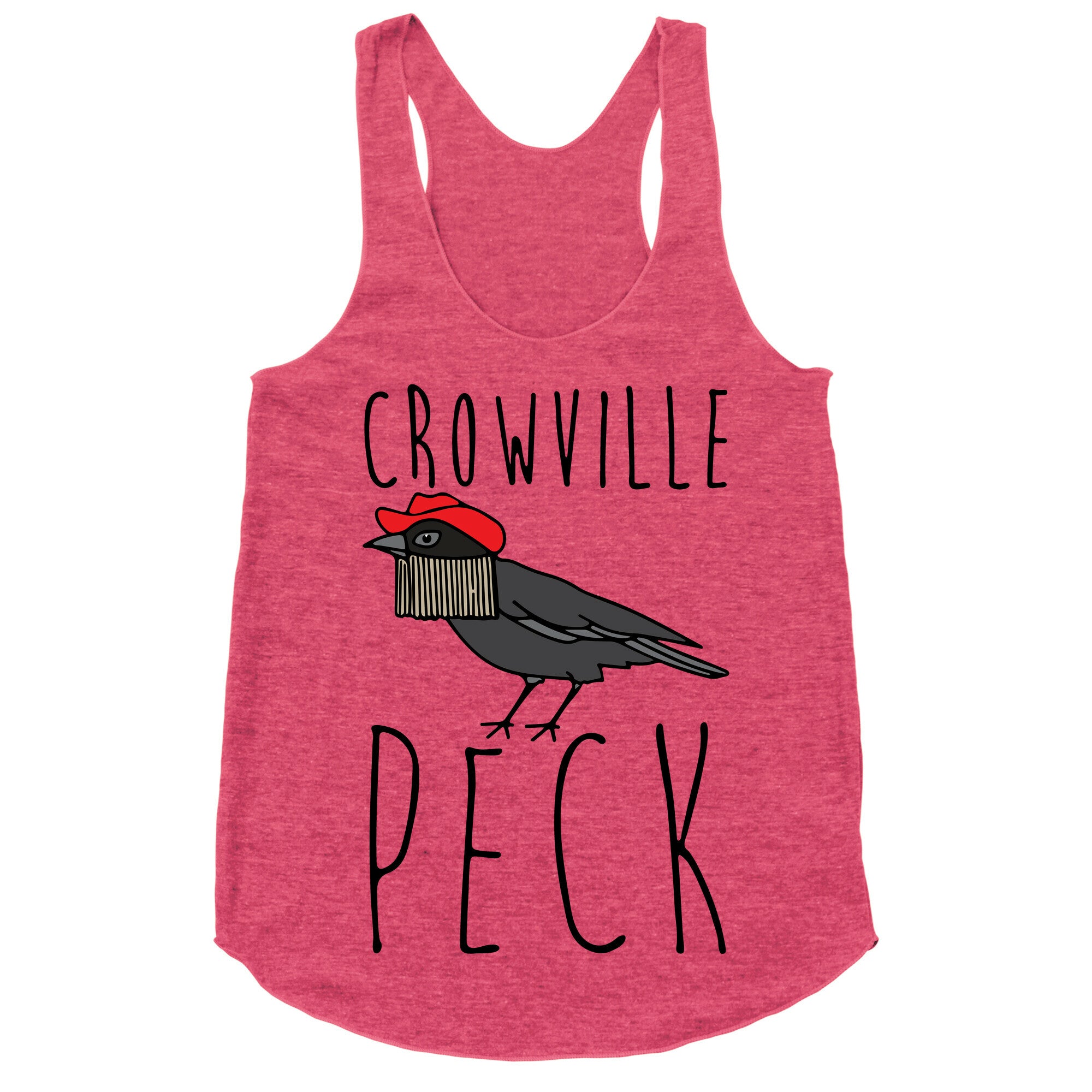 Crowville Peck Parody Racerback Tank