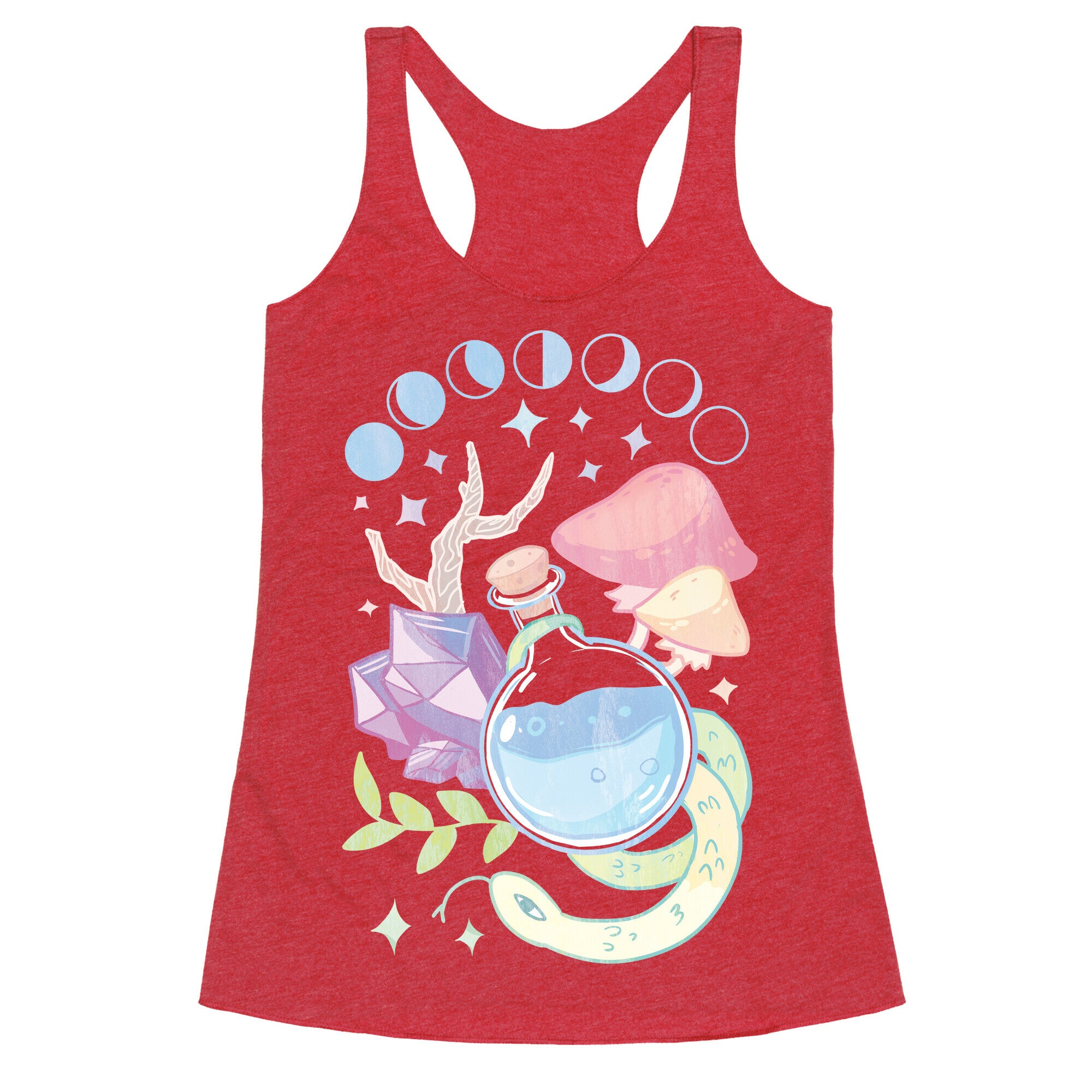 Witchy Pastel Things Racerback Tank
