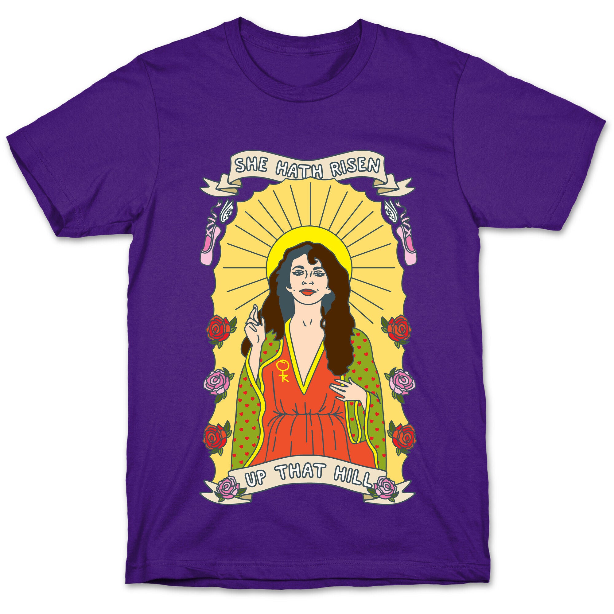 Saint Bush Parody White Print T-Shirt