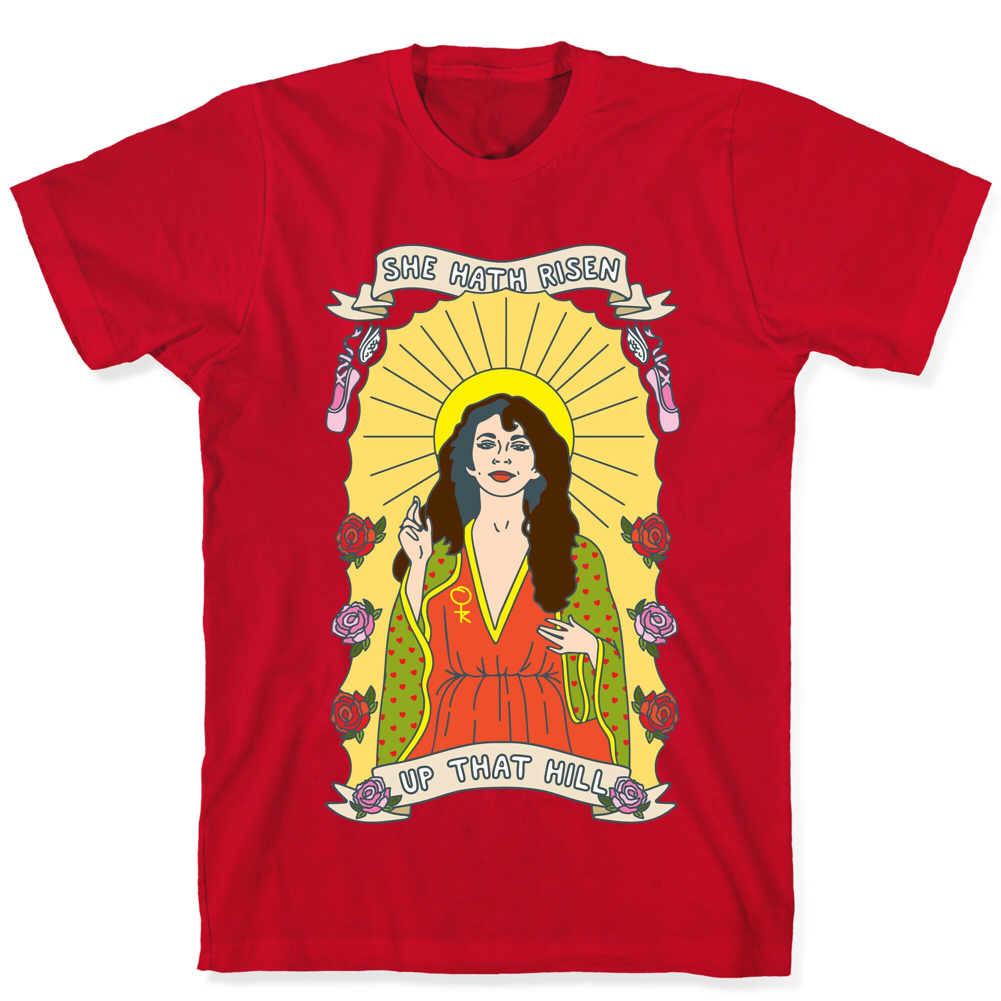 Saint Bush Parody White Print T-Shirt