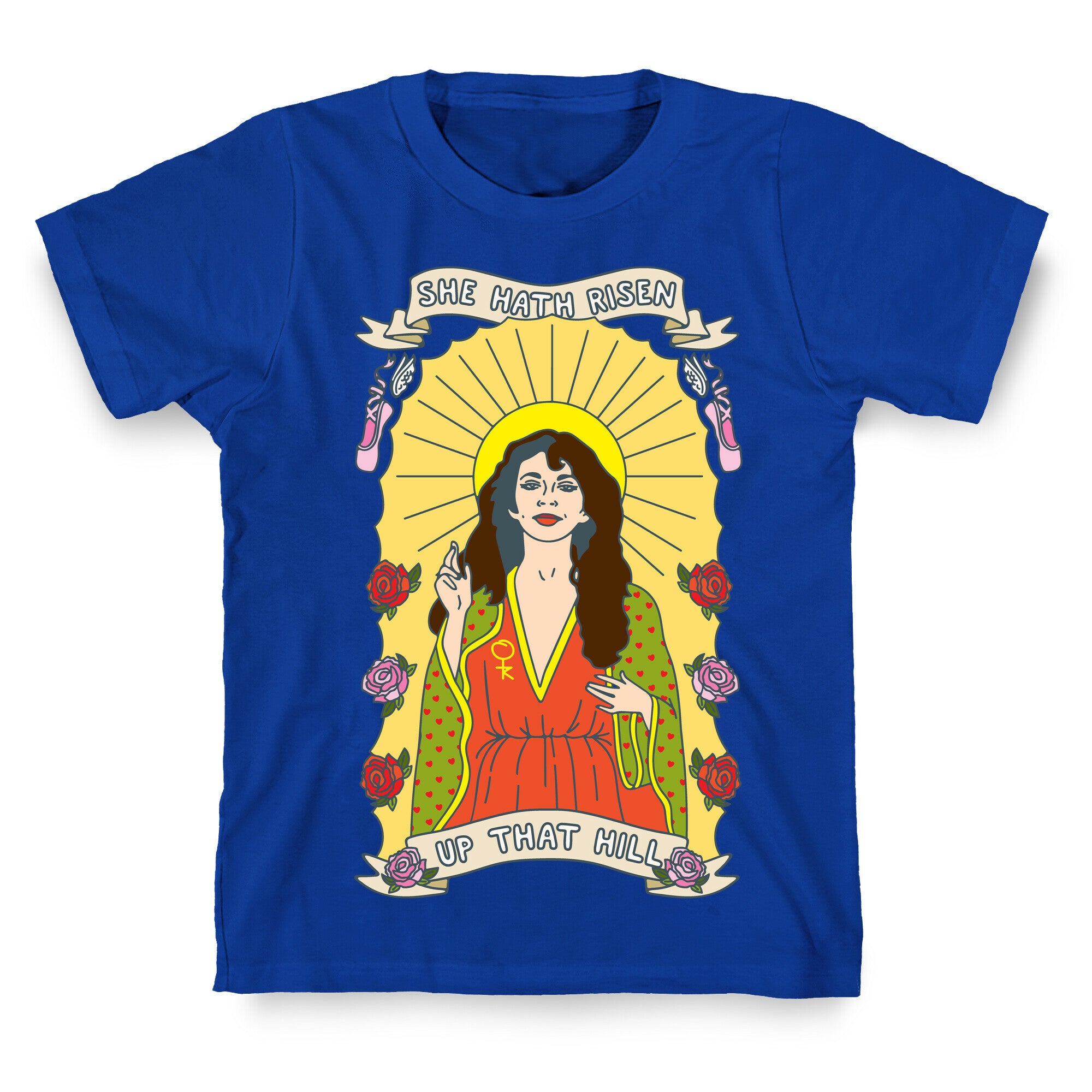 Saint Bush Parody White Print T-Shirt